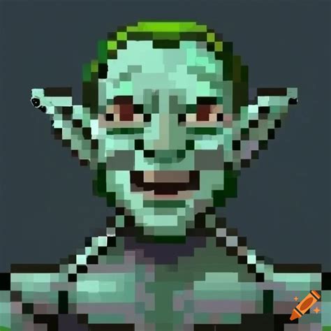 Pixel Art Goblin Portrait With White Background On Craiyon