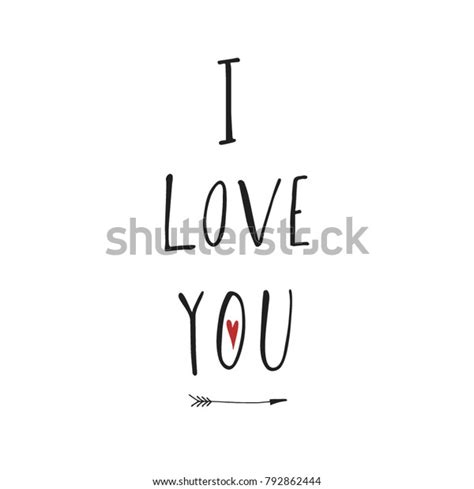 Vector Illustration Black Colored Love You Stock Vector Royalty Free 792862444 Shutterstock