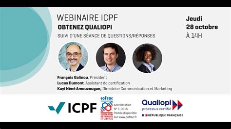 Webinaire Obtenez Qualiopi Avec Icpf Youtube