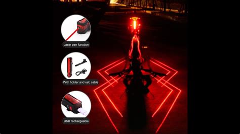 New Cycling Bicycle Spider Man Laser Taillights Usb Charging Night