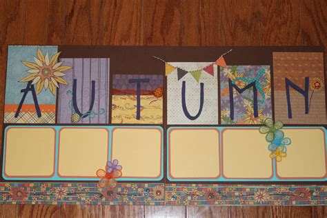 Autumn Two Page Scrapbook Layout Via Etsy Fall Scrapbook