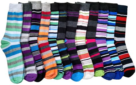 6 Pairs Of Mens Dress Socks Colorful Patterned Assorted Styles 12 Pairs Assorted Mens Dress