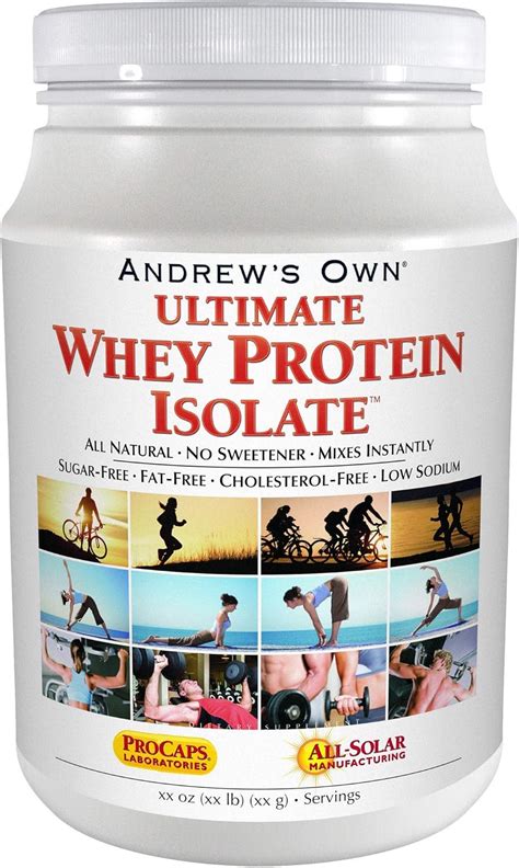 Andrew Lessman Ultimate Whey Protein Isolate 25 Servings Supports