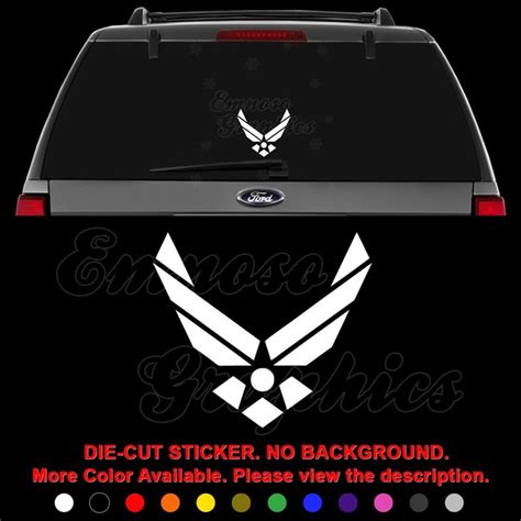 Air Force Emblem Plane Fighter Jet Pilot Decal Sticker for Car, Truck ...