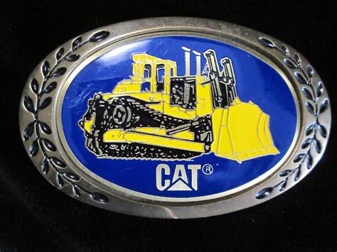 Cat Bulldozer Solid Brass Vintage Belt Buckle Etsy Vintage Belt