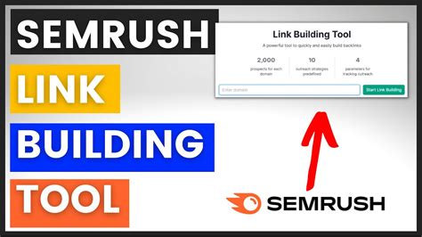 How To Build Backlinks With SemRush Link Building Tool YouTube