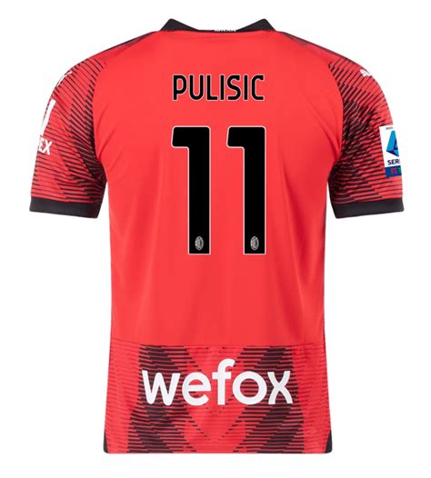 Christian Pulisic AC Milan 23/24 Home Jersey - JerseyMotion