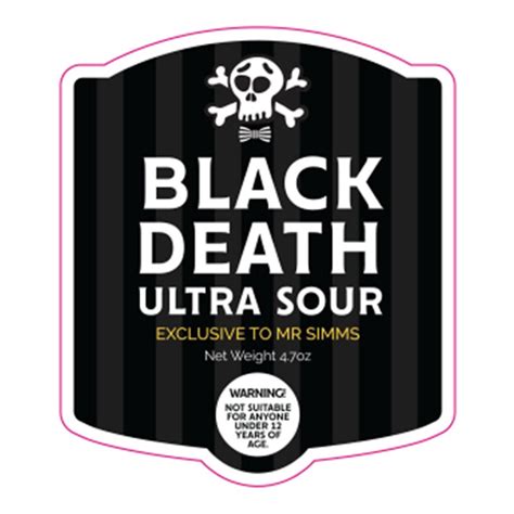 Mr. Simms Black Death Ultra Sour Hard Candy - WARNING! EXTREMELY SOUR ...