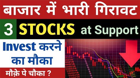 3 Growth Stocks Finally Support पर आए 🔴 Best Stocks To Buy Now 🔴गिरावट