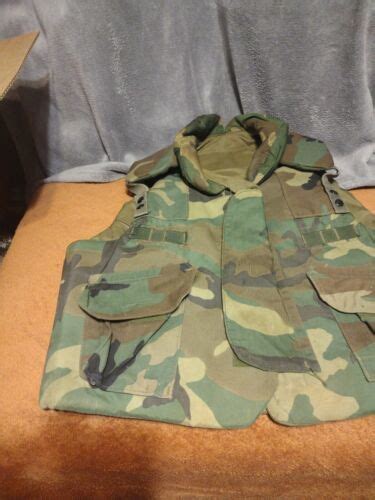 Us Army Large Usmc Pasgt Flak Vest Jacket Woodland Bdu Camo Vest Euc