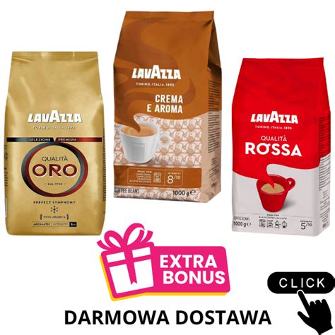 Zestaw Kaw Lavazza Qualita ORO Crema E Aroma Rossa 3 Kg