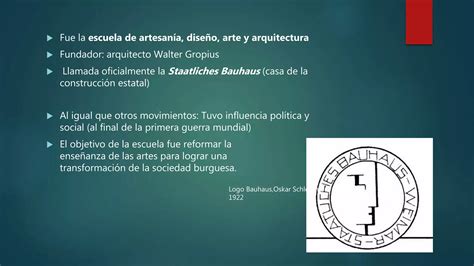 La Escuela De Bauhaus Ppt