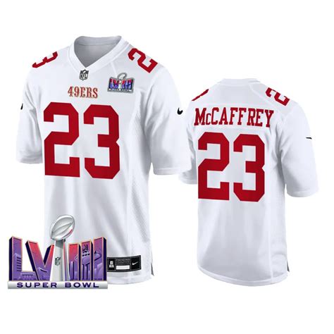 Super Bowl LVIII San Francisco 49ers Christian McCaffrey White Game ...