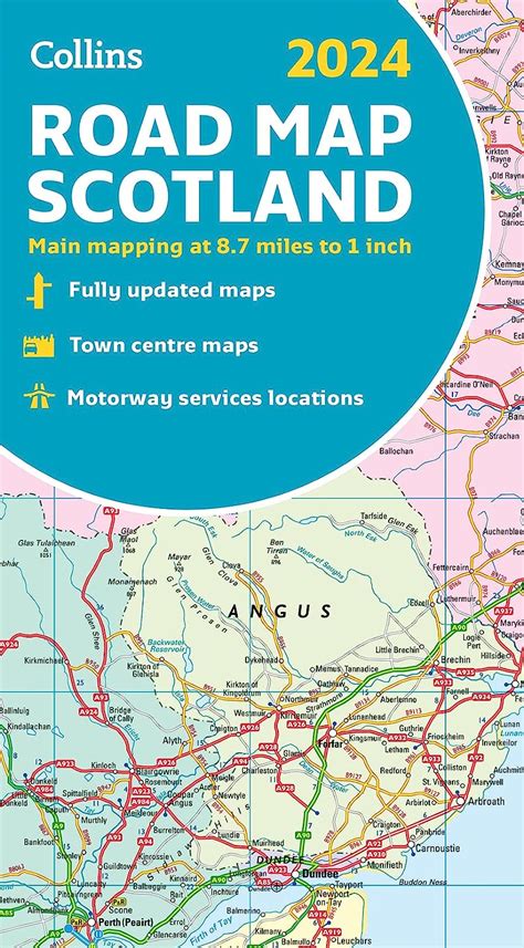 2024 Collins Road Map Of Scotland Folded Road Map Collins