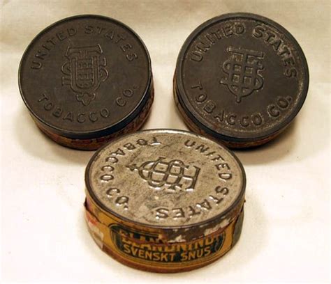 Antique Tobbaco Cans Old Vintage Tobacco Chew Cans By United