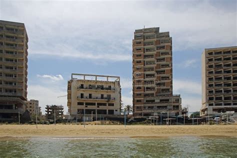 Empty Beach In Varosha Ghost Town In Famagusta Northern Cyprus Stock