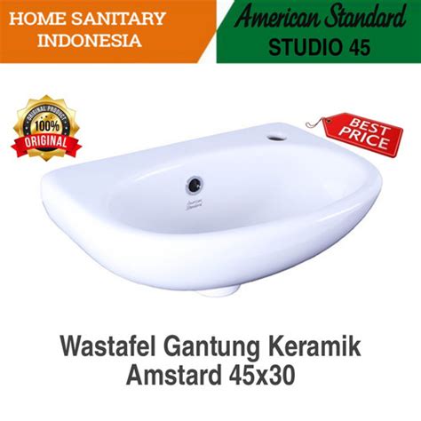 Jual AMSTARD STUDIO 45 Wastafel Keramik Gantung AMERICAN STANDARD