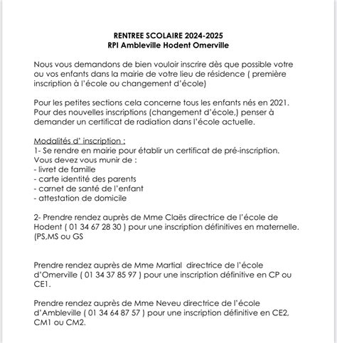 Actualit S Ecole Re Inscription Pour La Rentr E Scolaire