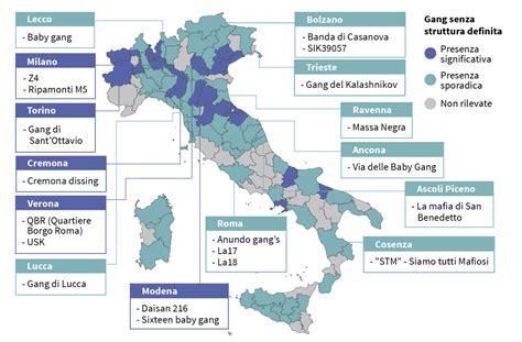 La Mappa Della Baby Gang In Italia Quotidiano Dei Contribuenti