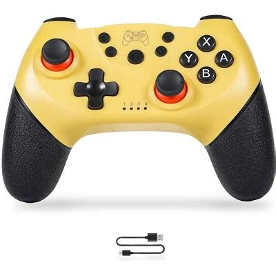 Controller Manette Sans Fil Pour Nintendo Switch Jaune Amzi Group