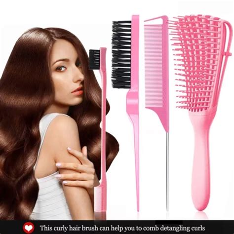 5PCS SET ANTI STATIC Hair Styling Comb ABS Rat Tail Comb Set For All