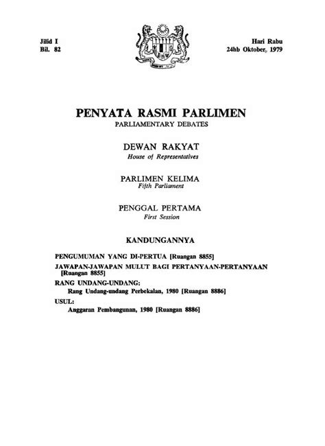 PDF PENYATA RASMI PARLIMEN MALAYSIA DEWAN RAKYAT YANG KELIMA