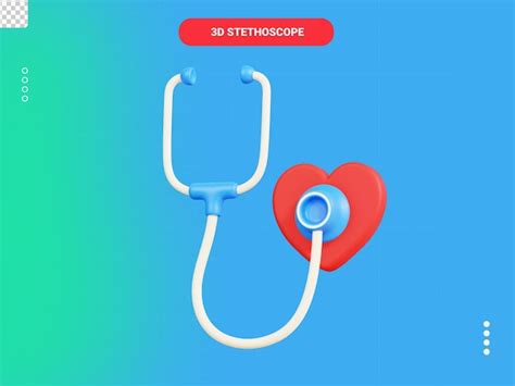 Premium PSD Stethoscope 3d Icon