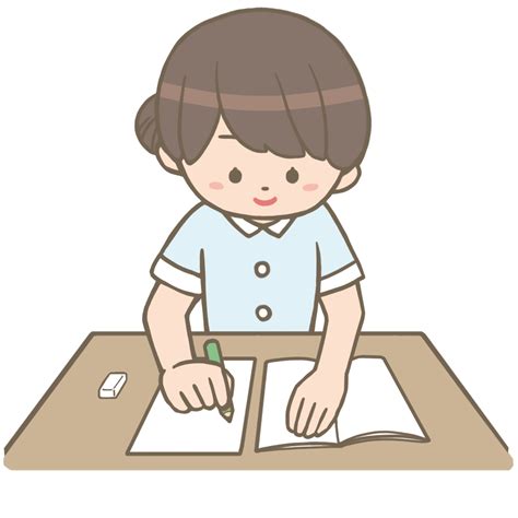 課題に取り組む看護学生のイラスト🎨【フリー素材】｜看護roo [カンゴルー]