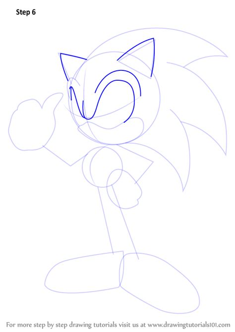 Learn How to Draw Sonic (Sonic the Hedgehog) Step by Step : Drawing ...