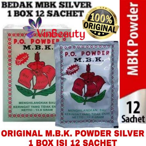 Jual Original Bedak Mbk Powder Silver Box Isi Sachet Bedak