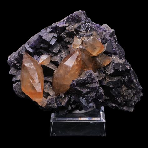 Calcite On Fluorite Denton Mine Hardin Illinois Usa Sz Mineraux