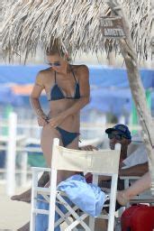 Michelle Hunziker Daughter Aurora Bikini Candids At The Beach In