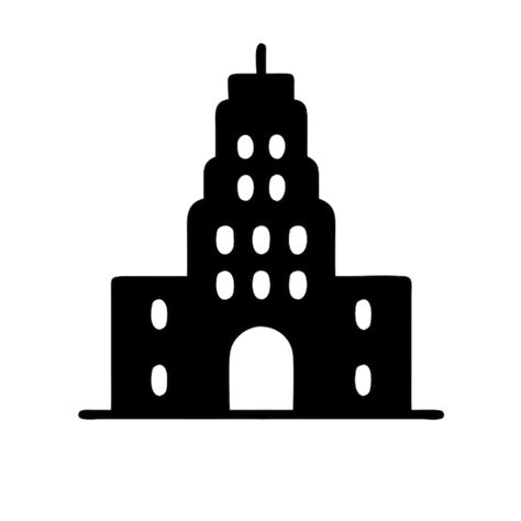 Pictograma Del Icono De La Torre De Direcciones Vector Premium