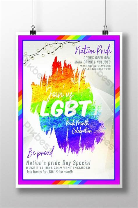 Lgbt Pride Celebration Poster Template Psd Free Download Pikbest