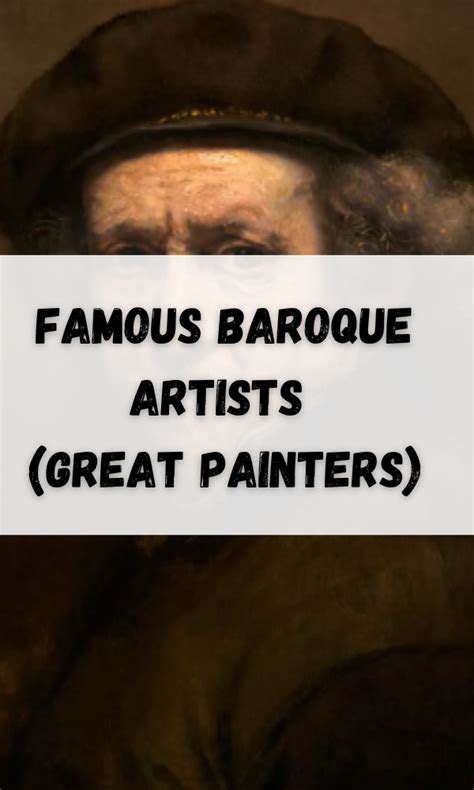 12 Famous Baroque Artists And Their Artworks - Great Painters – ATX ...