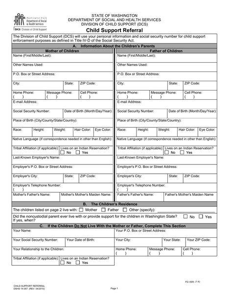 Wa Form Referral Fill Out Printable Pdf Forms Online