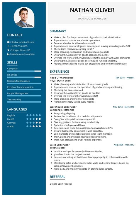 Warehouse Manager Resume Sample In 2025 Resumekraft