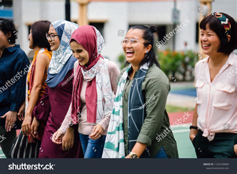 Diverse Group Asian Women Malay Chinese Stock Photo 1126109084