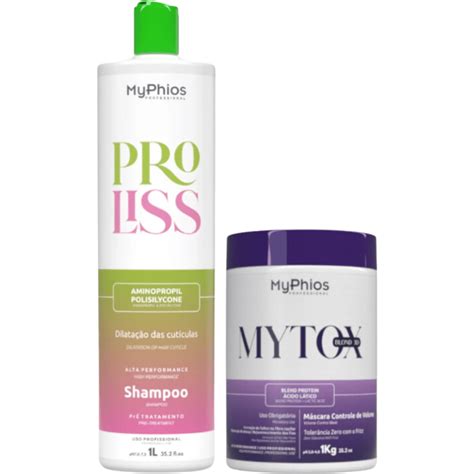 Myphios Redutor De Volume Mytox Blond Kg Shampoo Pr Tratamento L