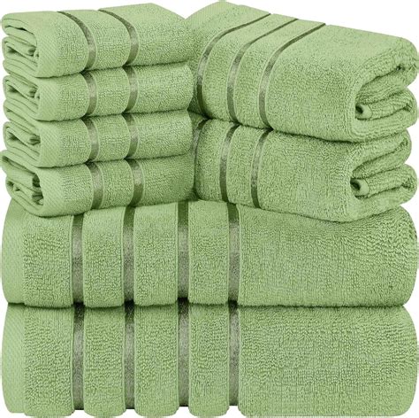 Utopia Towels 8 Piece Luxury Towel Set 2 Bath Towels 2 Hand Towels And 4 Wash