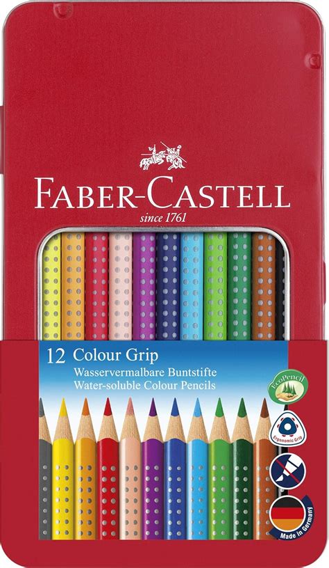 Faber Castell Grip 2001 Boya Kalemi Metal Kutu 12 Renk Amazon