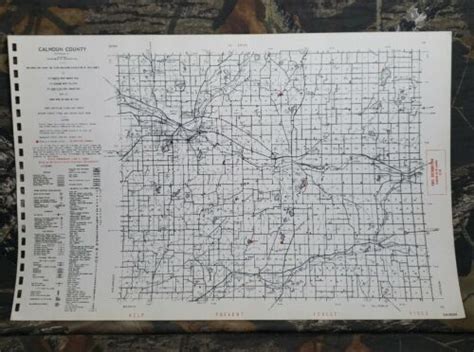 Vtg 1953 Calhoun County Michigan Dept Conservation Plat Maps 11 X 17 Ebay