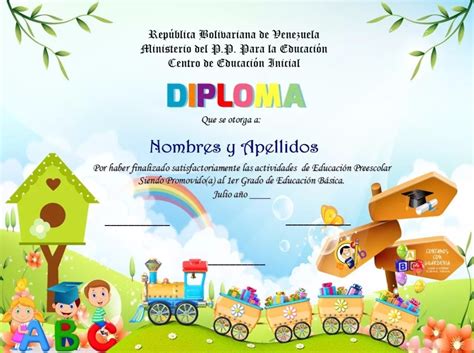 Diplomas De Preescolar Para Editar Gratis Diploma Preescolar Images