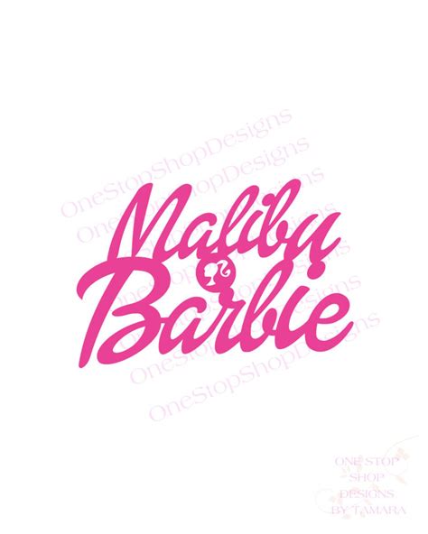 Barbie Cake Topper Svg Barbie Theme Barbie Party Malibu Etsy