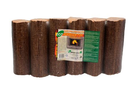 Eco Wood Briketts Premium Xxl Rund Dunkel Nature Brix