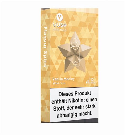 Vuse EPod Caps Medley Vanilla 12mg Nic Salts Online Kaufen