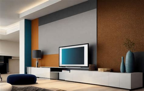 Premium Photo | Two tone color wall background,modern living room decor ...