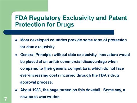 Ppt Fda Regulatory Exclusivity And Patent Protection For Drugs