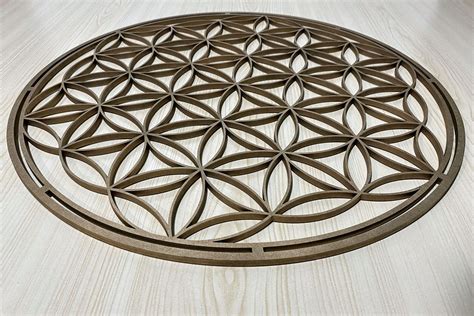 Flower Of Life Wall Art Spiritual Symbol Sacred Geometry Etsy