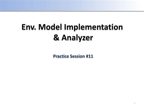 Env. Model Implementation - ppt download